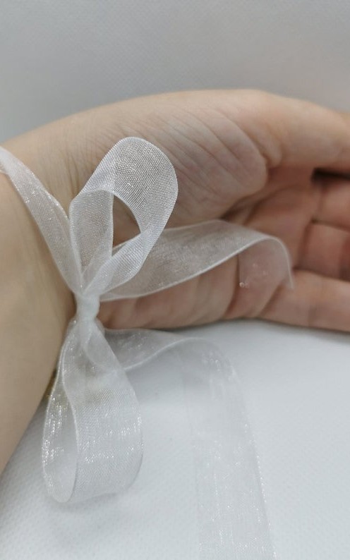 Wrist Corsage Gold 3D Lace Butterfly with Gold & Yellow Decoration