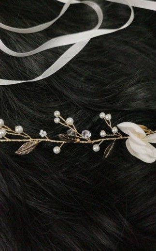 Handmade Flowers Pearl Tiaras Crown