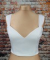 White chiffon detachable bridal straps and sleeves worn on the shoulder