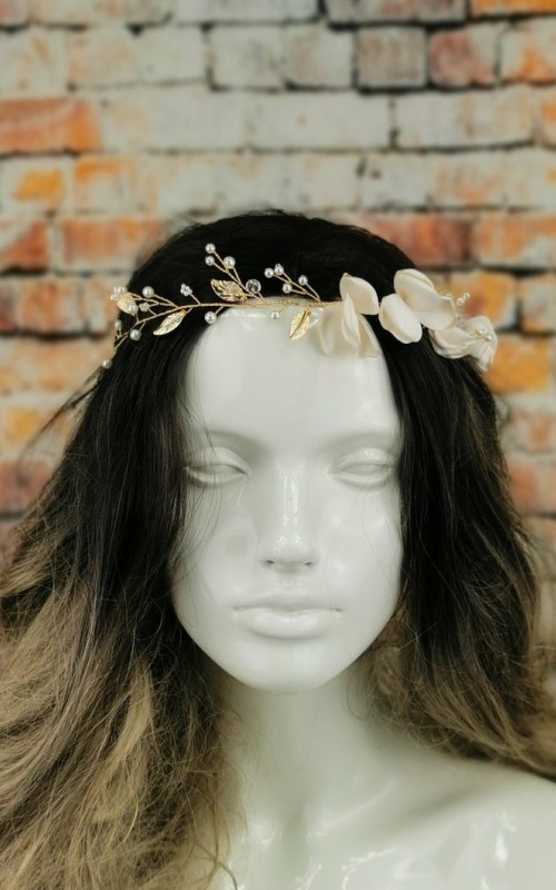 Handmade Flowers Pearl Tiaras Crown