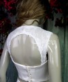italian lace detachable bridal straps keyhole back floral lace wedding dress straps ivory white