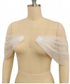 detachable off shoulder tulle sleeves two layer soft tulle wedding dress sleeves ivory