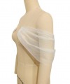 detachable off shoulder tulle sleeves two layer soft tulle wedding dress sleeves ivory