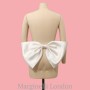Detachable Big Wedding Dress Bow in Mikado Fabric