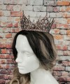 silver rhinestone wedding crown tall bridal crown bronze