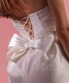 detachable ivory duchess satin wedding train and bow bridal train