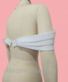 detachable off shoulder three layer organza straps light ivory wedding dress straps