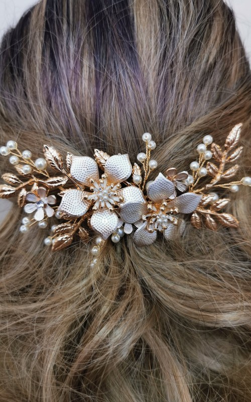 Gold Wedding Hair Comb