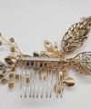 Vintage Gold Crystal Hair Comb