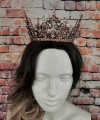 silver rhinestone wedding crown tall bridal crown bronze