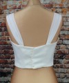 White chiffon detachable bridal straps and sleeves worn on the shoulder