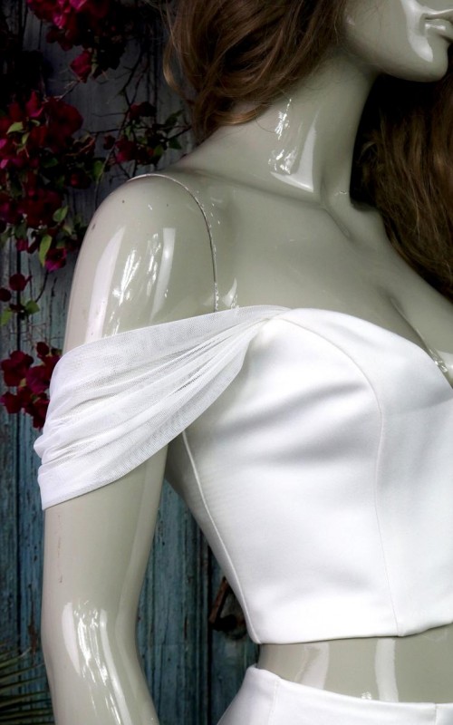 detachable tulle bridal sleeves off shoulder sheer wedding dress sleeves ivory