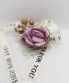 Wrist Corsage Flower Rose with Gold Decoration & Pearl