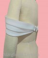 detachable off shoulder three layer organza straps light ivory wedding dress straps