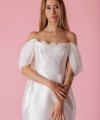 detachable off shoulder puff sleeves soft tulle wedding dress sleeves ivory