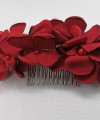 Red Flower Hair Comb