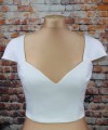White duchess satin detachable bridal cap sleeves and straps on the shoulder