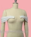 detachable off shoulder three layer organza straps light ivory wedding dress straps
