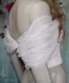 detachable off shoulder puff sleeves soft tulle wedding dress sleeves ivory