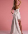 detachable satin bridal train with bow ivory removable wedding dress train