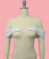 detachable off shoulder three layer organza straps light ivory wedding dress straps