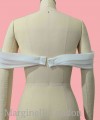 detachable off shoulder three layer organza straps light ivory wedding dress straps