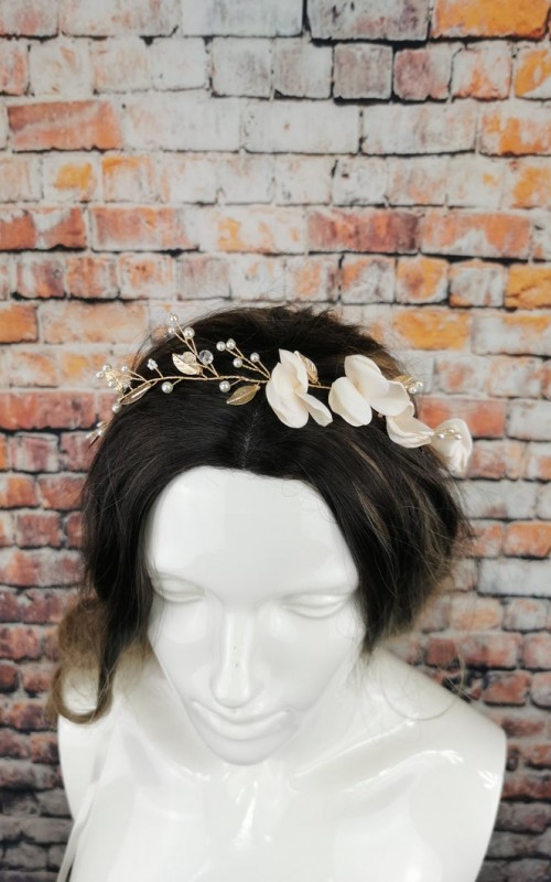 Handmade Flowers Pearl Tiaras Crown