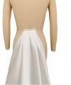 detachable ivory duchess satin wedding train and bow bridal train