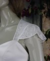 italian lace detachable straps cap sleeves keyhole back floral lace wedding dress ivory white
