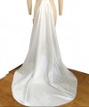 detachable satin wedding train beaded lace bridal train long