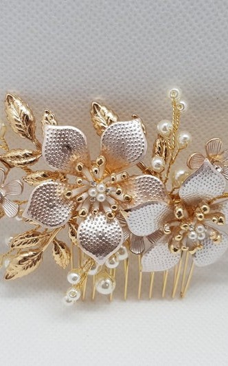 Gold Wedding Hair Comb