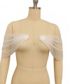 detachable off shoulder tulle sleeves two layer soft tulle wedding dress sleeves ivory