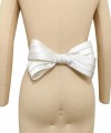 detachable pleated wedding dress bow back bow sash duchess satin