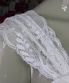 White lace detachable bridal cap straps and sleeves, worn on or off the shoulder