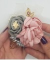 Wrist Corsage Rose Flower with Gold Leaf & Pearl Bracelet