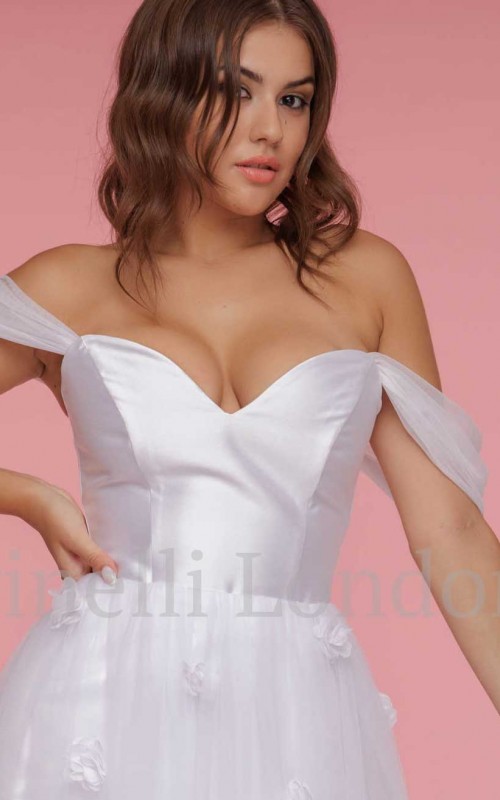 detachable tulle bridal sleeves off shoulder sheer wedding dress sleeves ivory