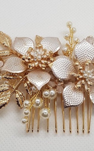 Gold Wedding Hair Comb