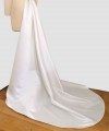 detachable ivory duchess satin wedding train and bow bridal train