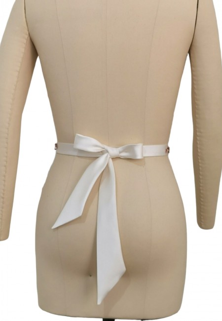 Rose Gold Crystal Bridal Belt with a Tie Back