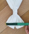 detachable pleated wedding dress bow back bow sash duchess satin