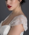 ivory italian lace detachable bridal straps scalloped cap shoulder wedding dress straps