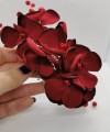 Red Flower Hair Comb