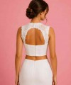 italian lace detachable bridal straps keyhole back floral lace wedding dress straps ivory white