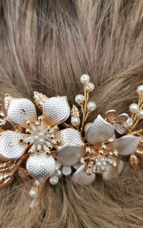 Gold Wedding Hair Comb