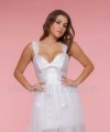 lace and tulle detachable bridal straps beaded floral lace appliqué wedding dress straps ivory