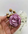 Wrist Corsage Flower Rose with Gold Decoration & Pearl