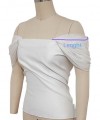 Puff tulle detachable bridal sleeves and straps with beaded lace in ivory