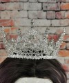 silver rhinestone wedding crown tall bridal crown bronze