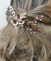 Vintage Gold Crystal Hair Comb