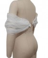 Puff tulle detachable bridal sleeves and straps with beaded lace in ivory